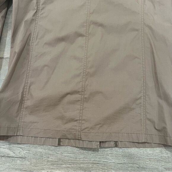 J Crew Wedgewood Trench Coat Mens L Brown Lightweight Button Front Felix Patch - Picture 10 of 13